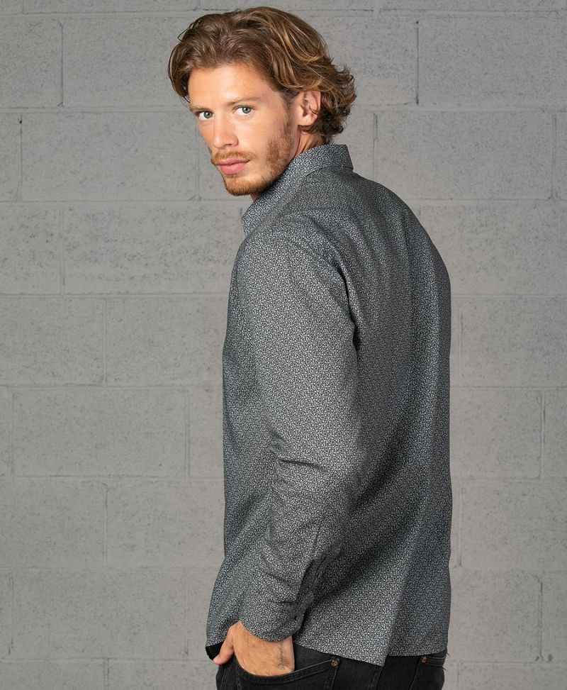 psy-elegant-men-button-up-shirt-long-sleeve-grey-texture