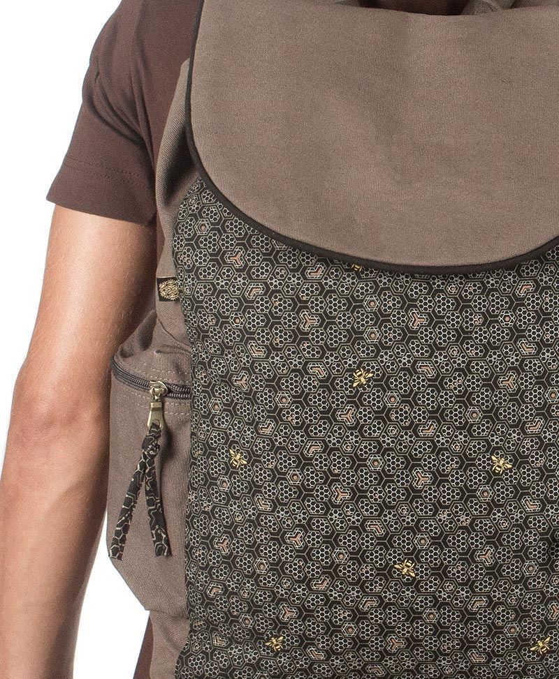 psy trance canvas laptop backpack bee hive beehive