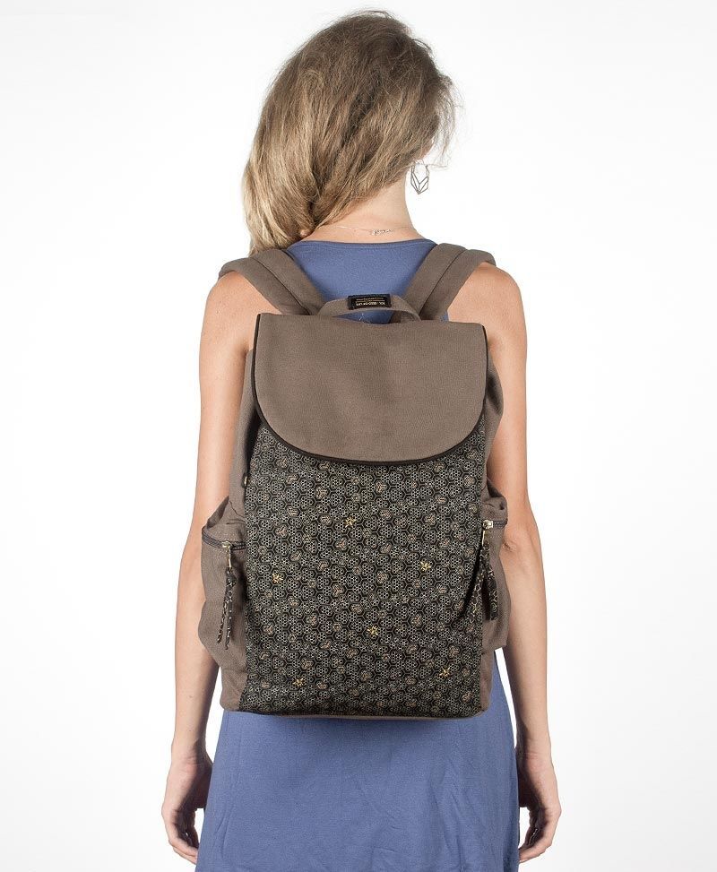 psy trance canvas laptop backpack bee hive beehive