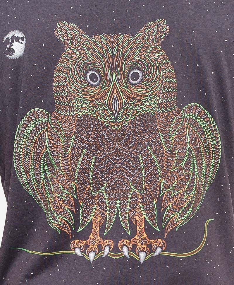 psychedelic clothing men t shirt owl 