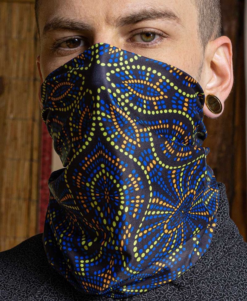neck gaiter face mask psychedelic rave dust cover