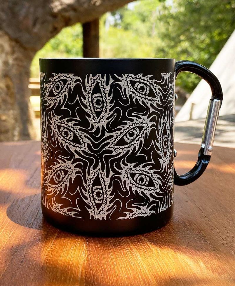 psychedelic mug travel cup psy trance gear