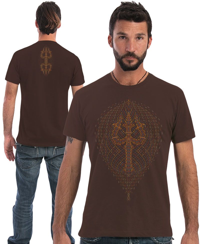 psychedelic shirt men tshirt brown