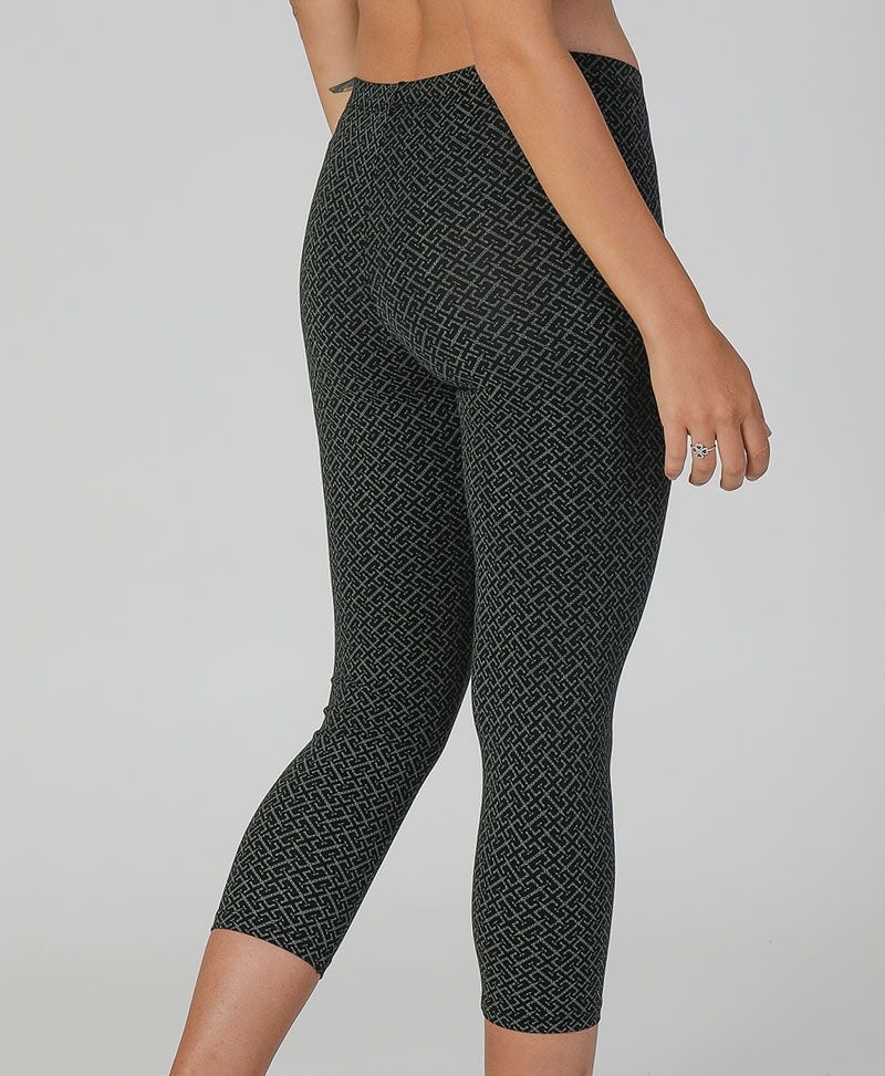 Geometric print cotton yoga leggings for women 