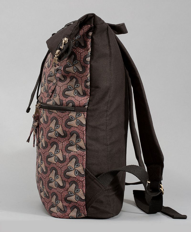 magic mushroom roll top backpack travel bag