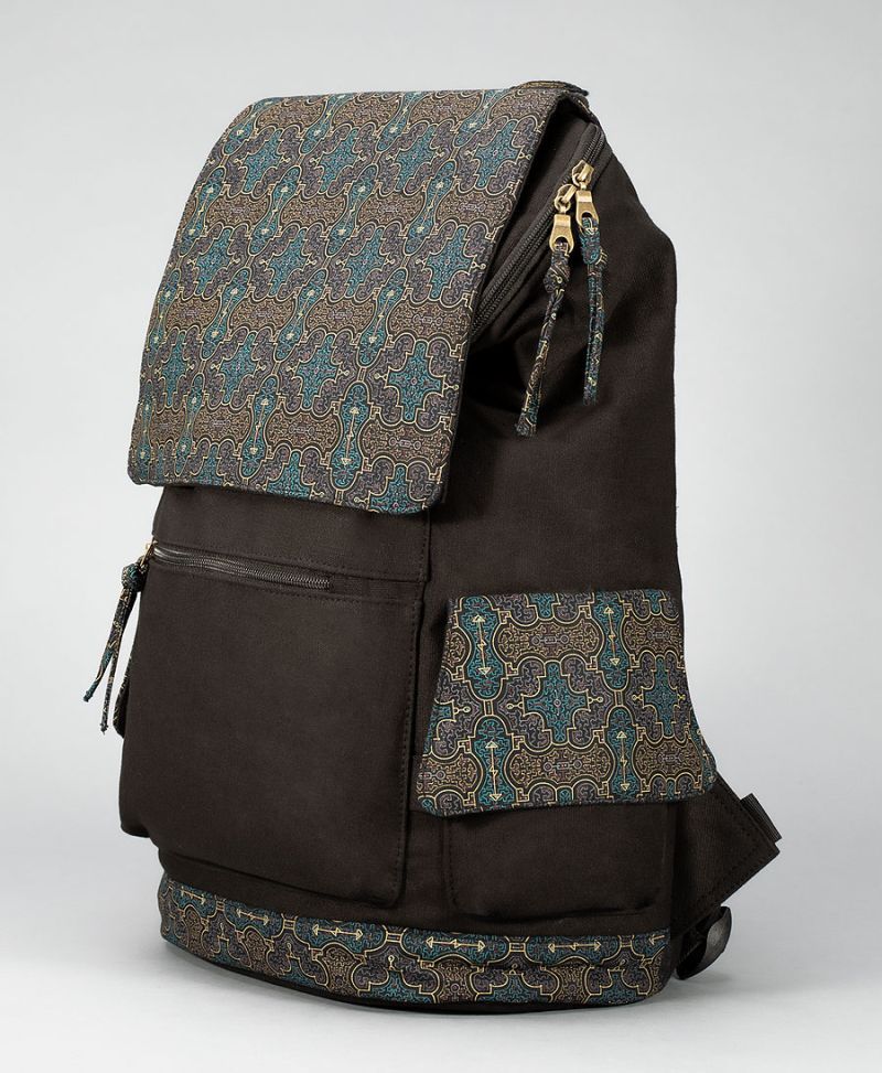 Canvas laptop backpack 15.6 inch shipibo 