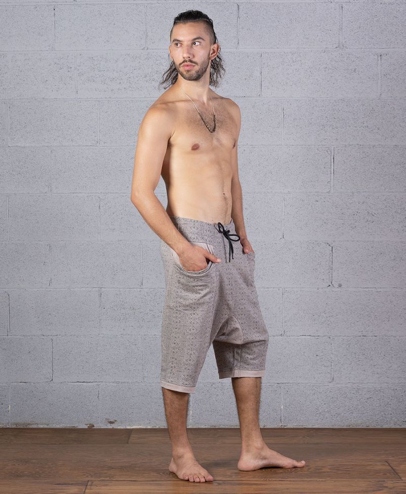 Shipibo Men Shorts Yoga Pants Cotton Trousers
