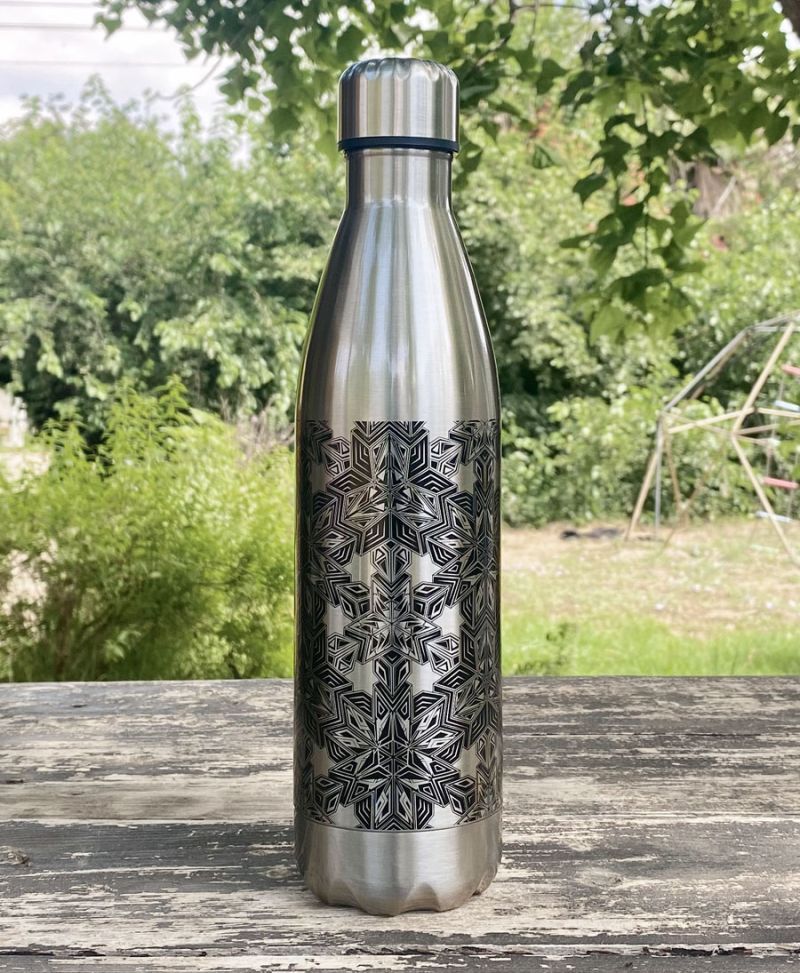 750ml Water Bottle Geometric Print