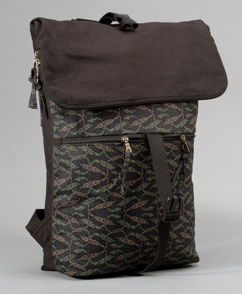 roll top backpack large travel bags tribal print