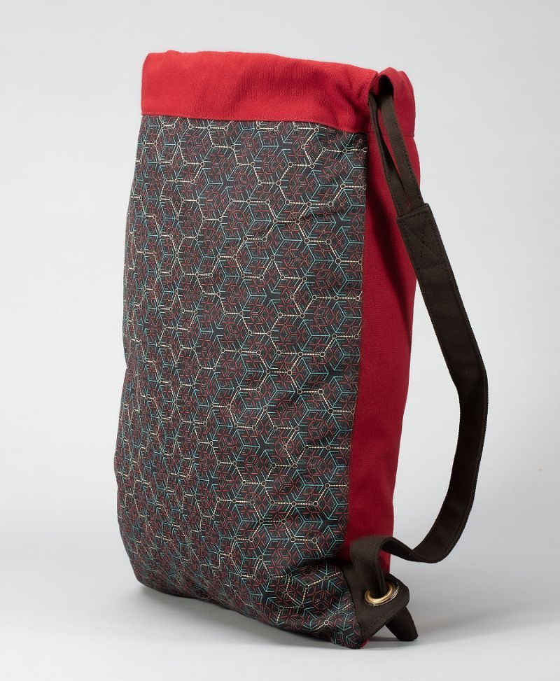 Geometric Drawstring Backpack Women Sack Bag