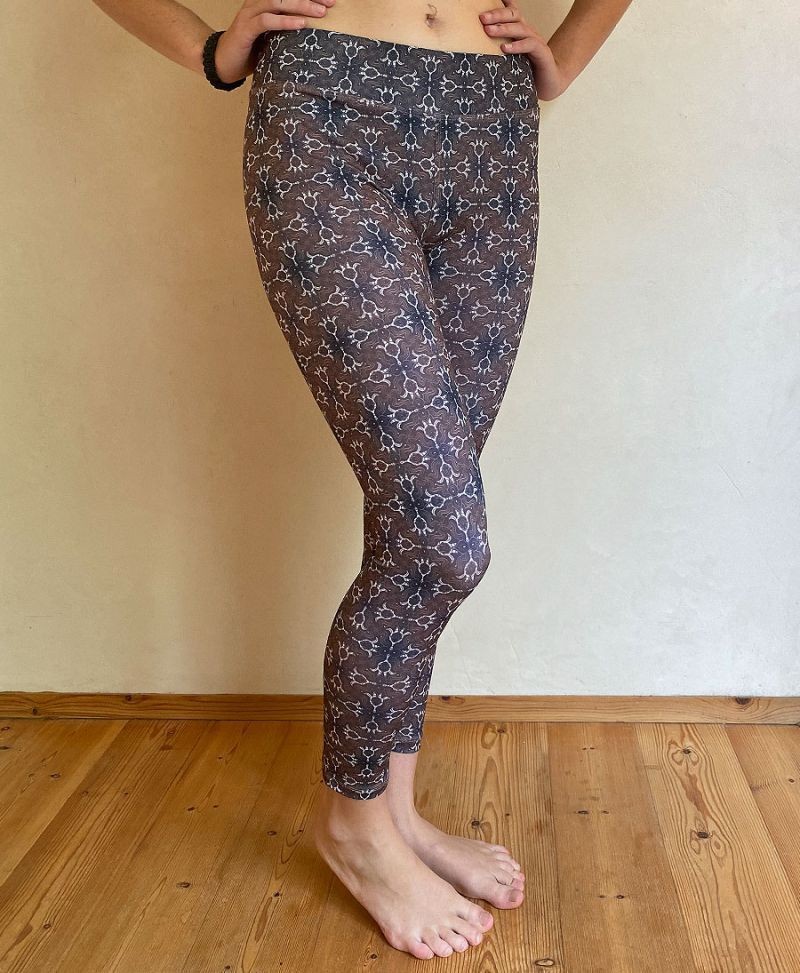 Psychedelic Leggings Women Tights Hamsa Print
