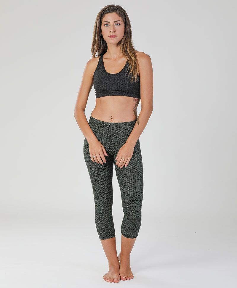 Sacred geometry seed of life printed yoga leggings for women 