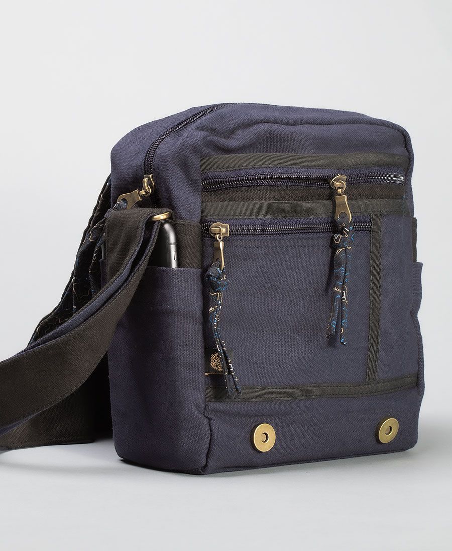 Blue crossbody bag unisex 