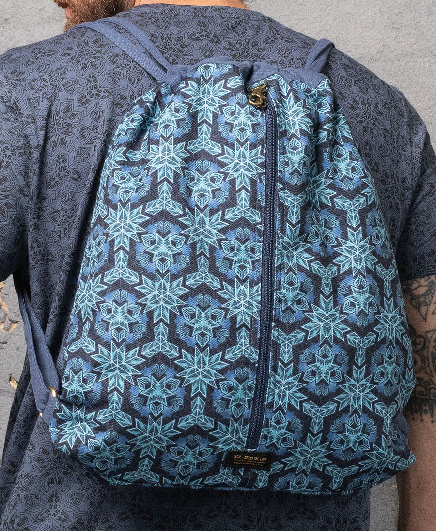 Geometric Drawstring Backpack 