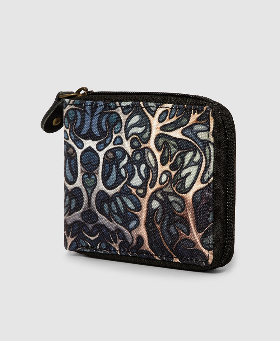 gift for men printed zip wallet