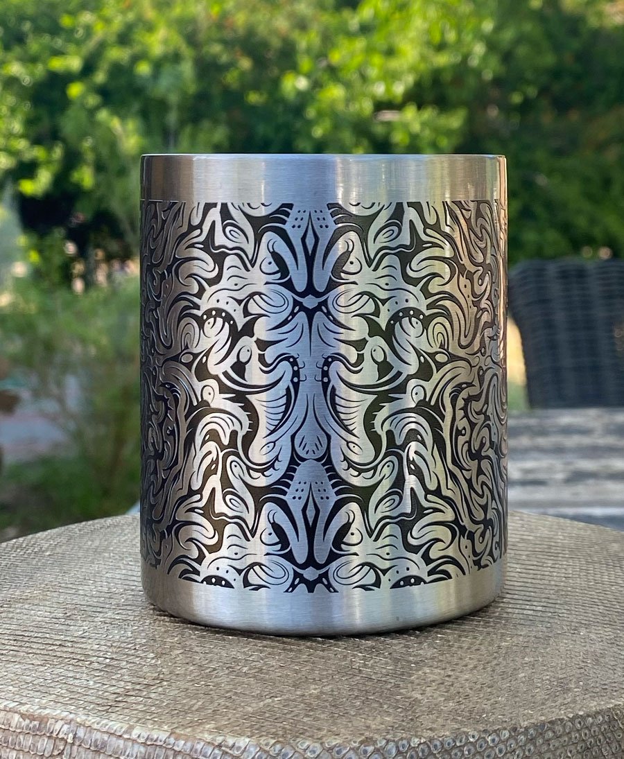 abstract print mug travel cup 