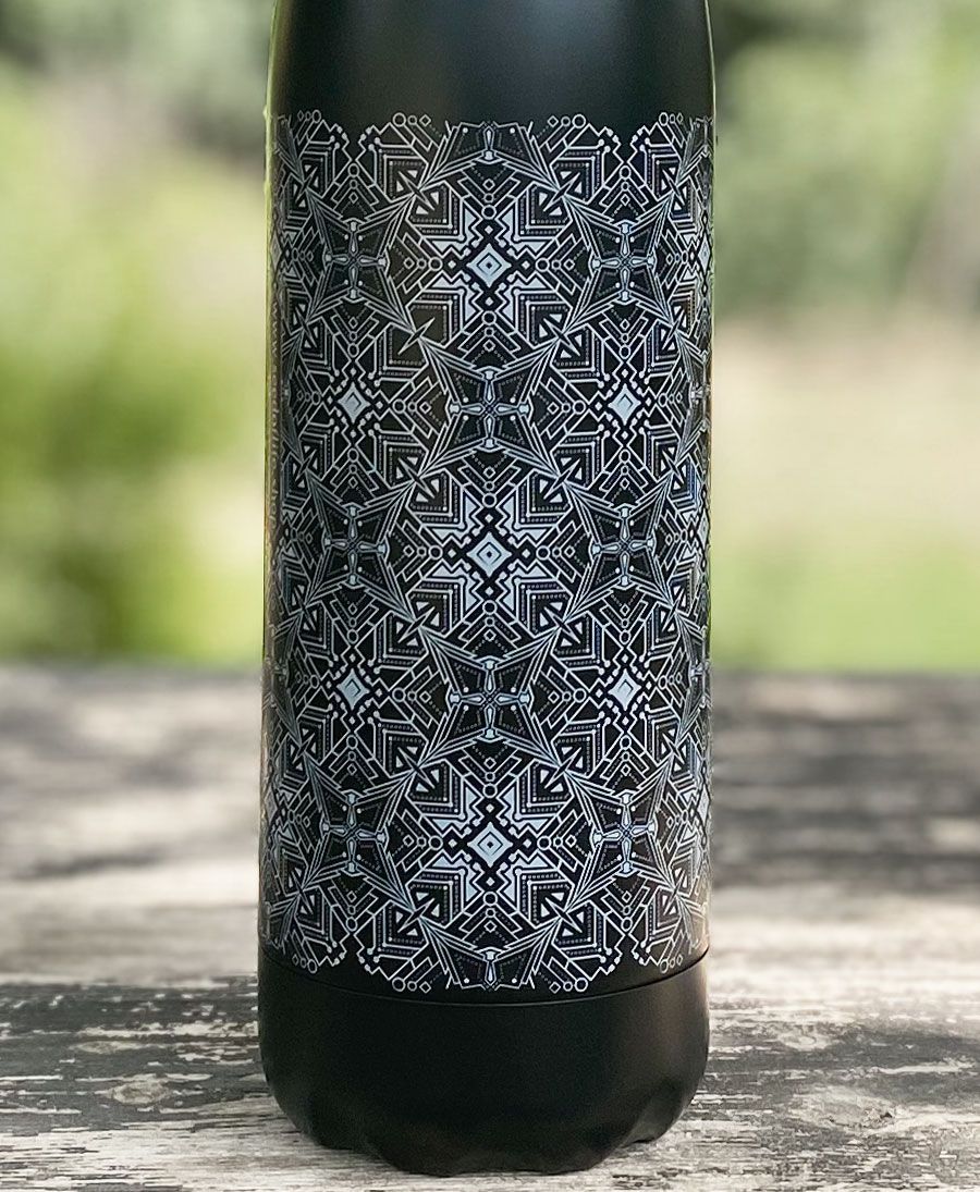 750ml Water Bottle Geometric Print