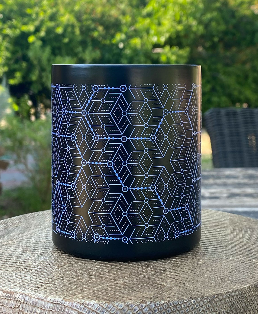 geometric mug travel cup 