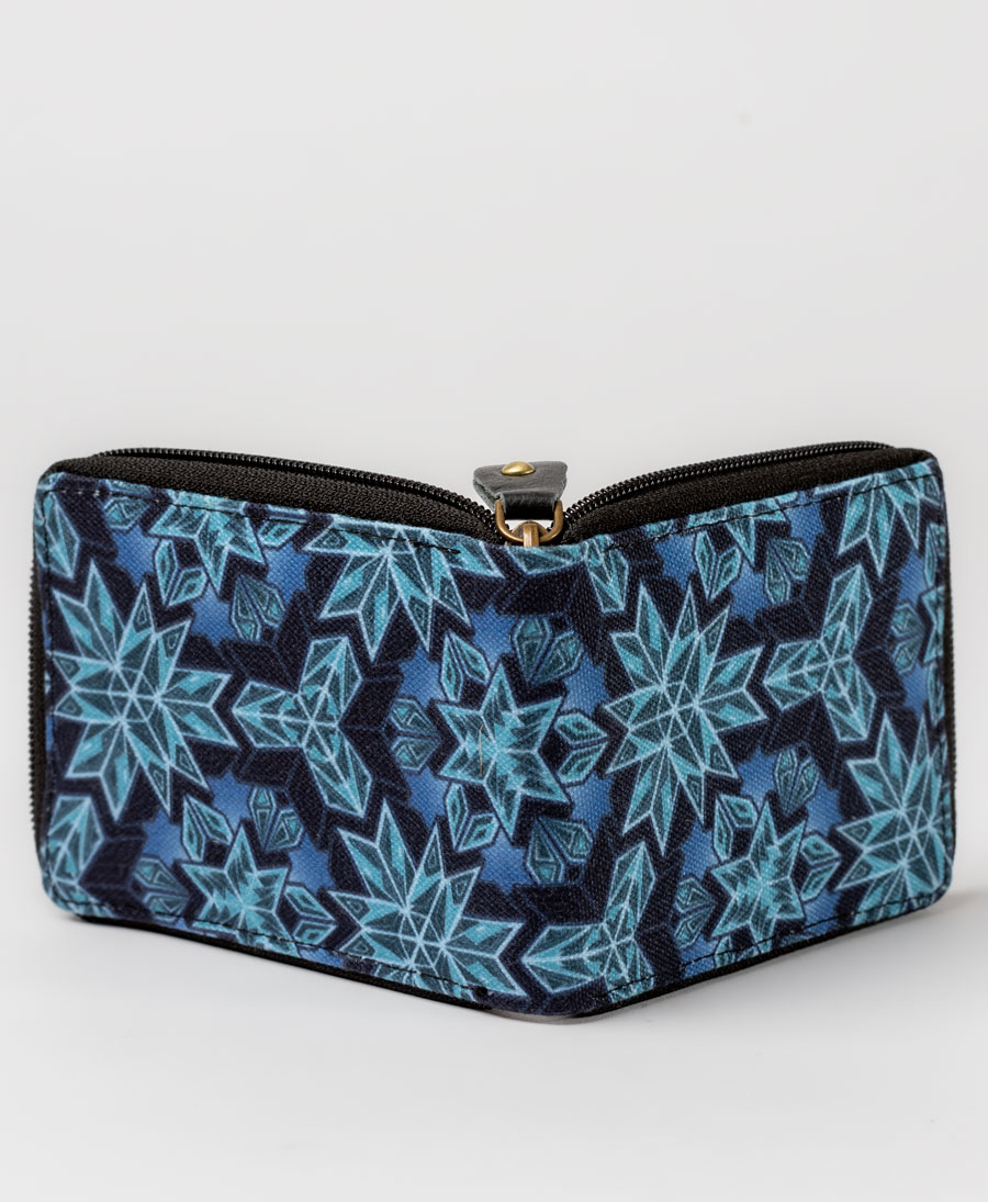 Mens Zipper Wallet Geometric Print