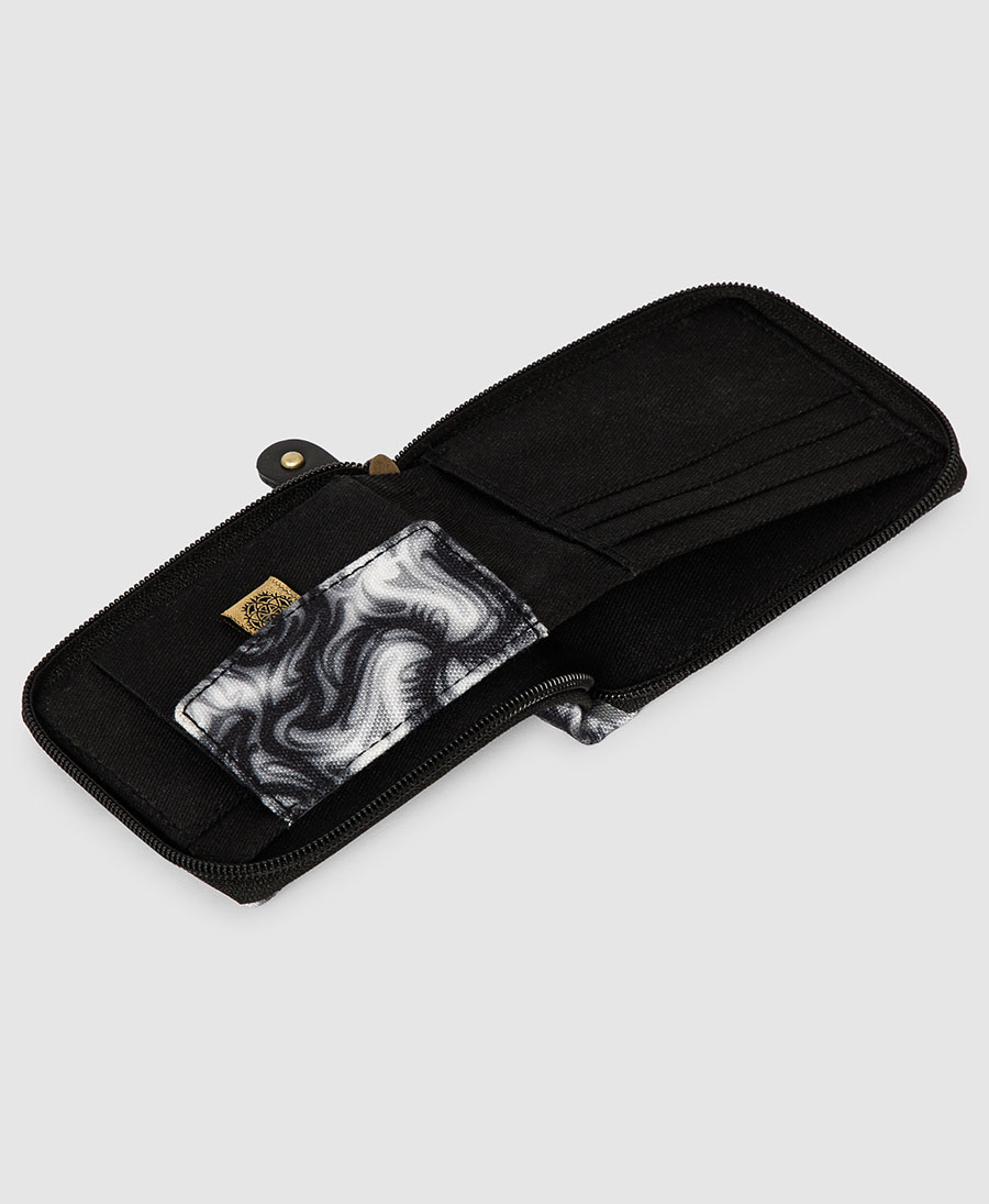 gift for men printed zip wallet