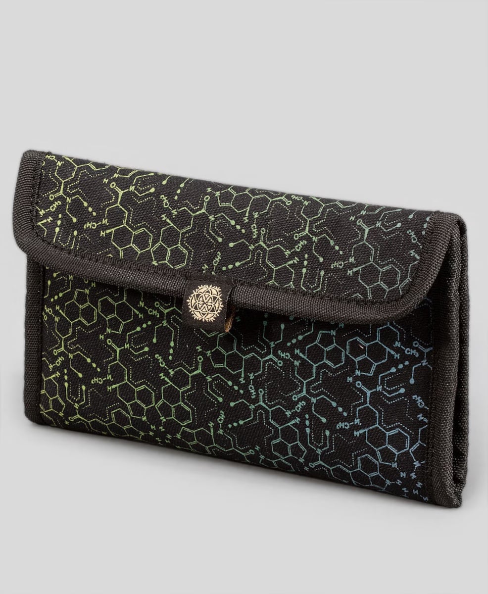 LSD Molecule Tobacco Pouch - Green