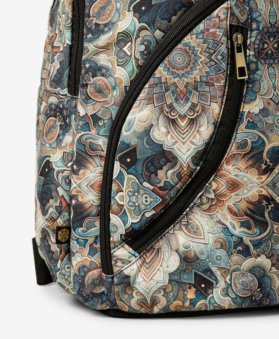 Persian print sling backpack