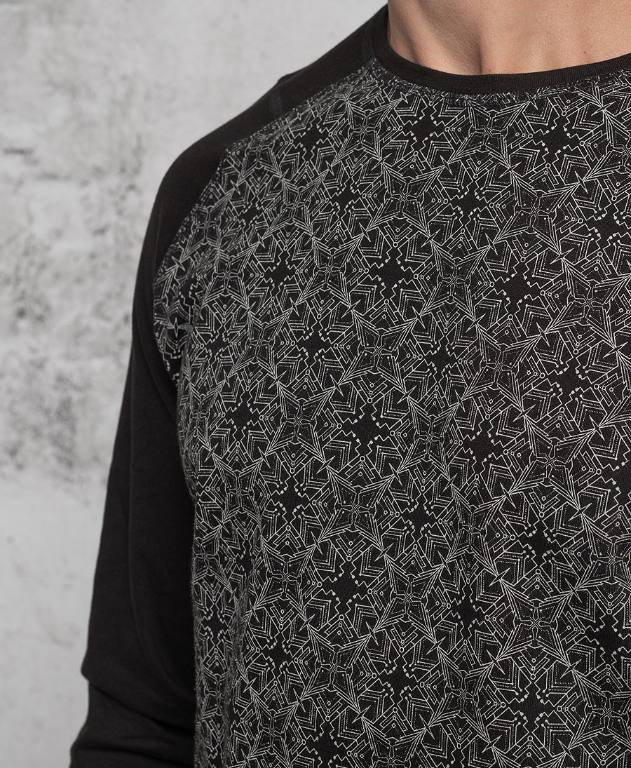 Psychedelic long sleeve cotton shirt 