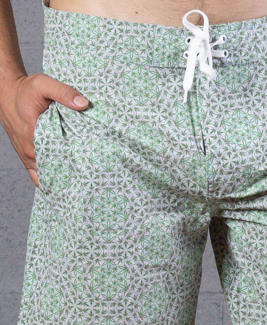 Marijuana Leaf Board Shorts For Men Swimwear