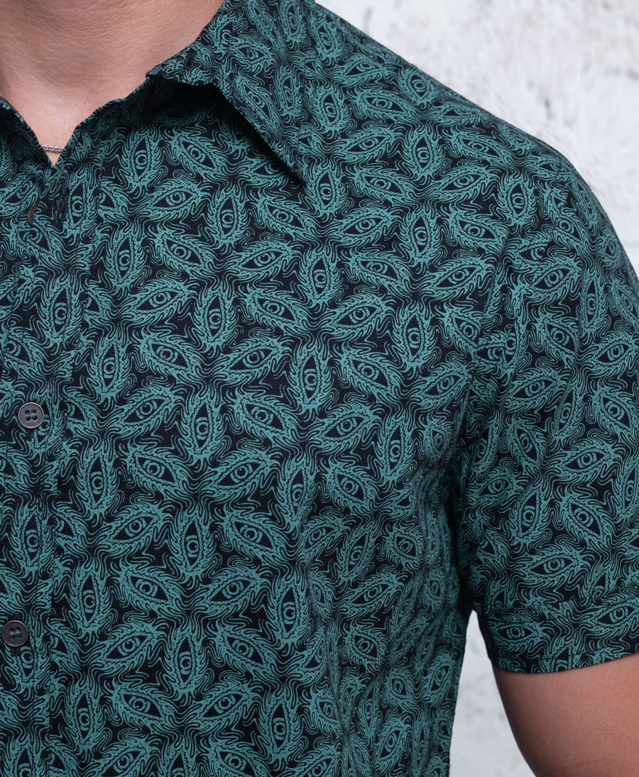 Psy Trance Button Down Shirt