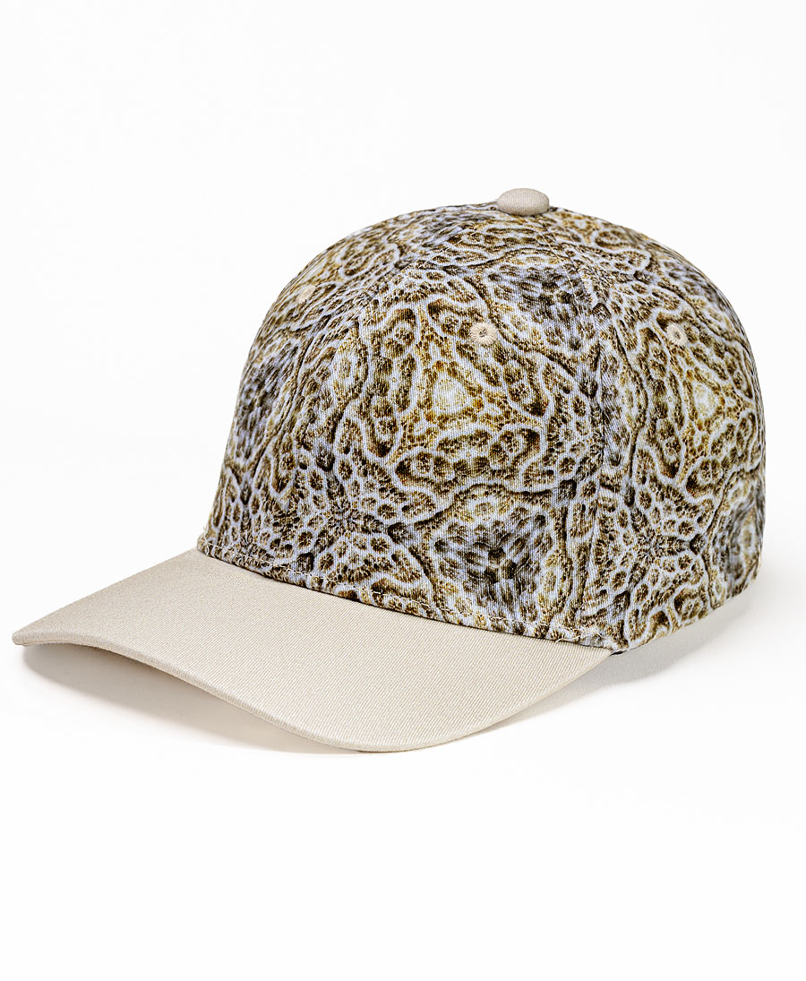 coral print hat for men
