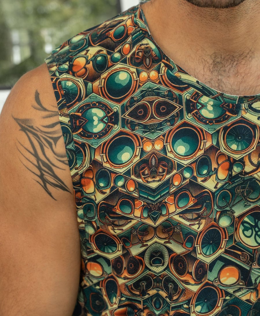 psychedelic men tank top