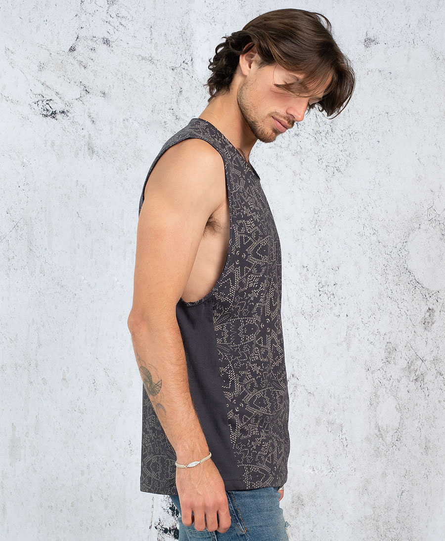 Mandala Print Tank Top for men Tribal wear 