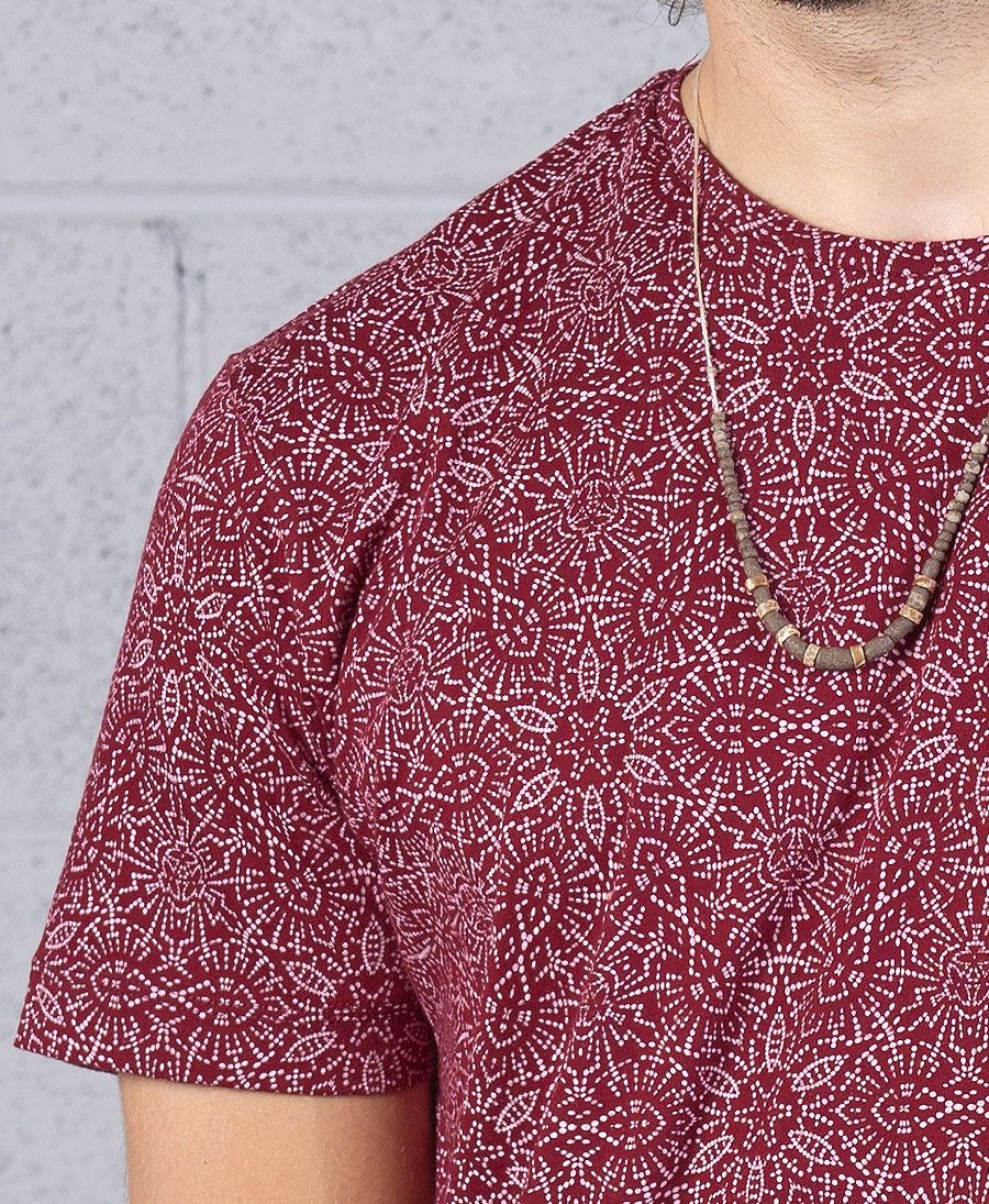 Psychedelic shirt for men full print red