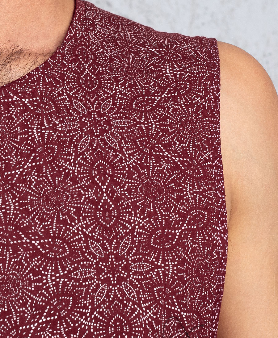 Sacred Geometry Printed Tank Top for men 