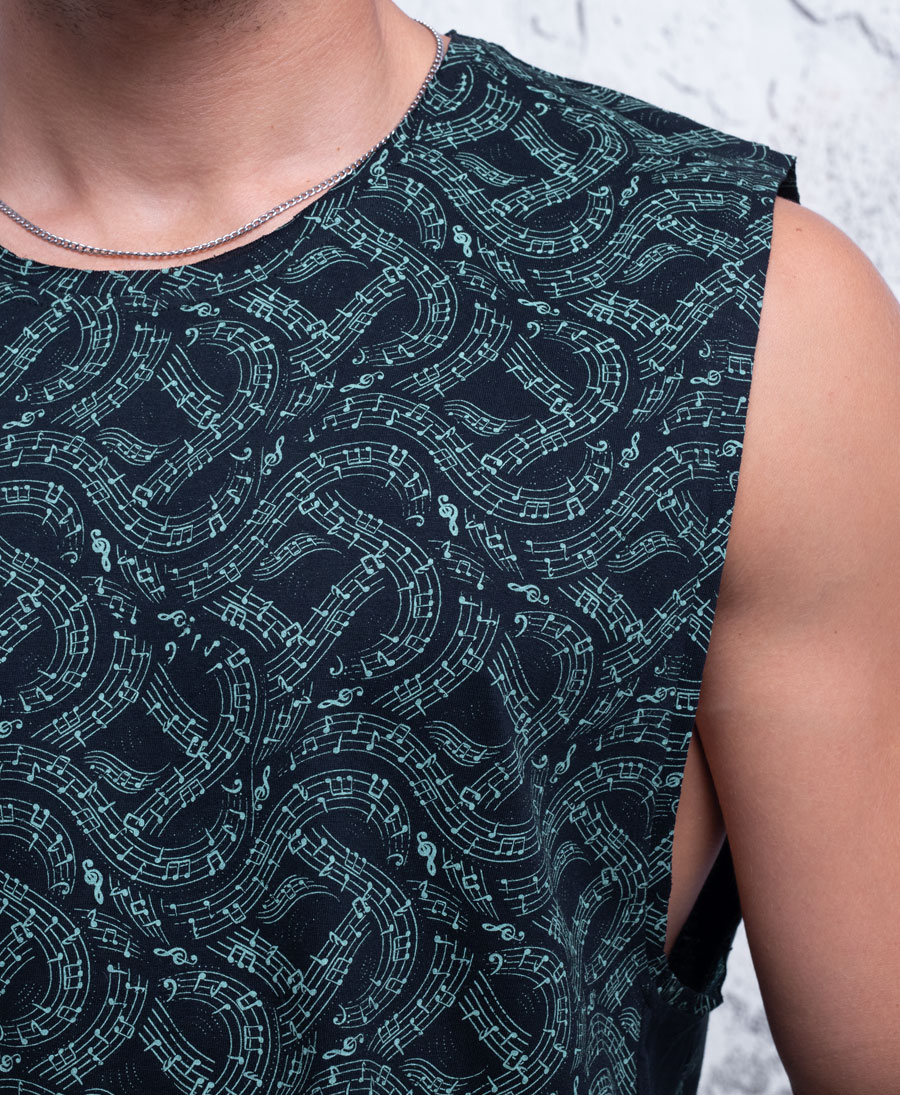 musical notes tank top 