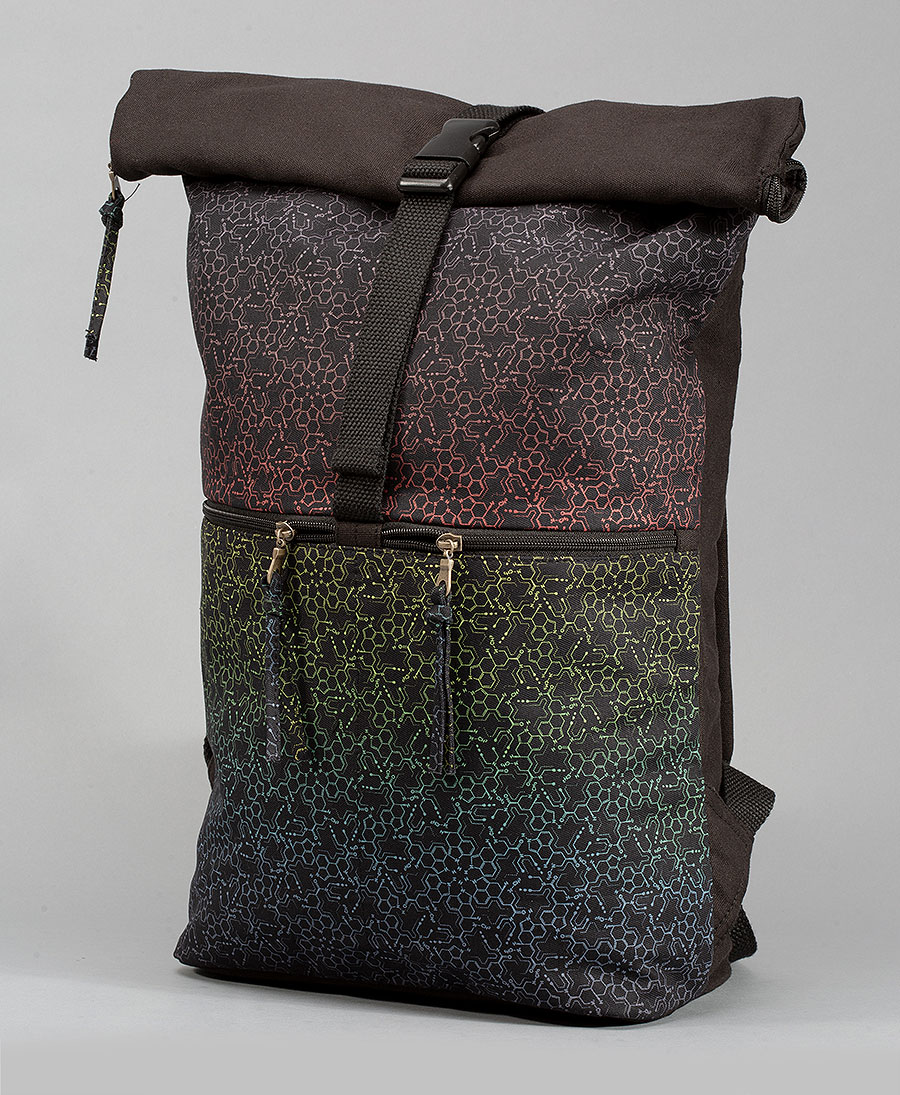 large roll top backpack psychedelic bag for travel