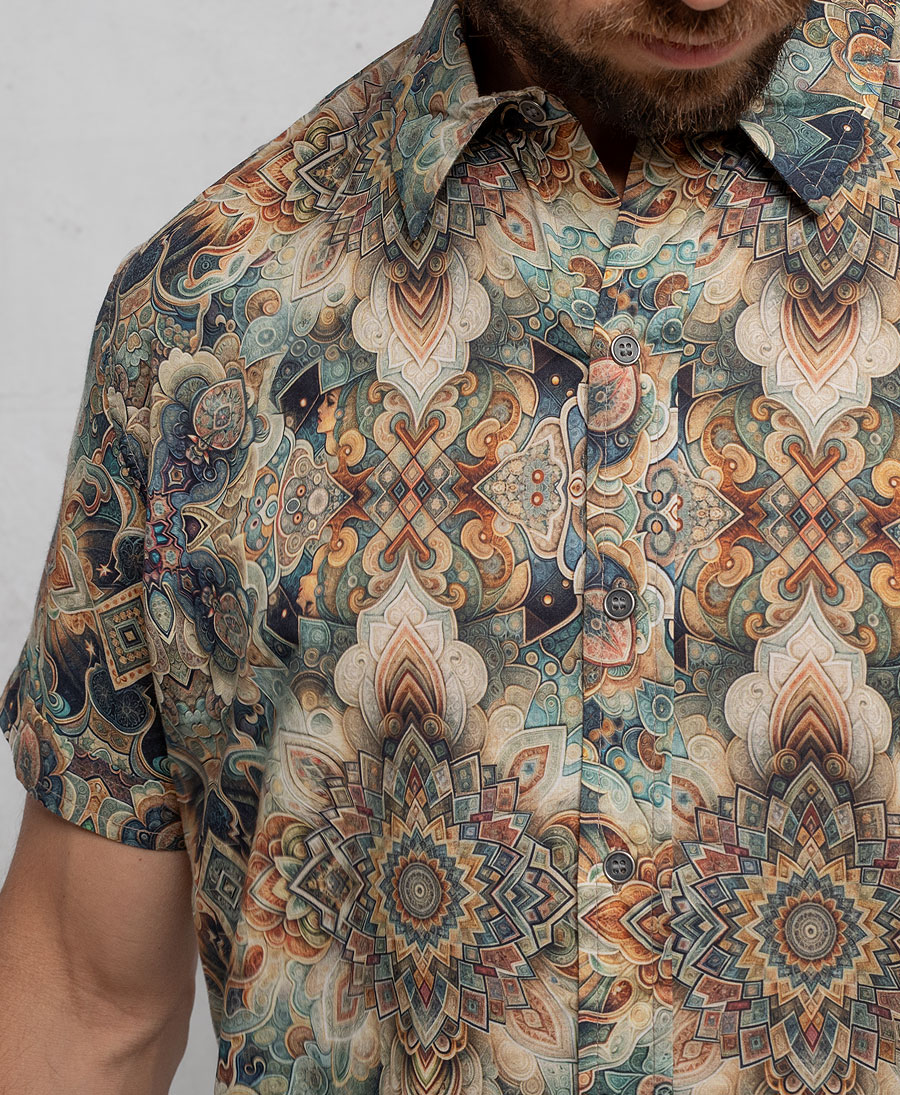 Persian carpet button up shirt 