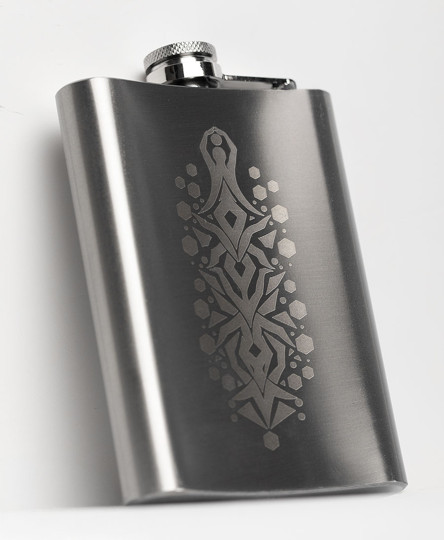 burning man pocket flask