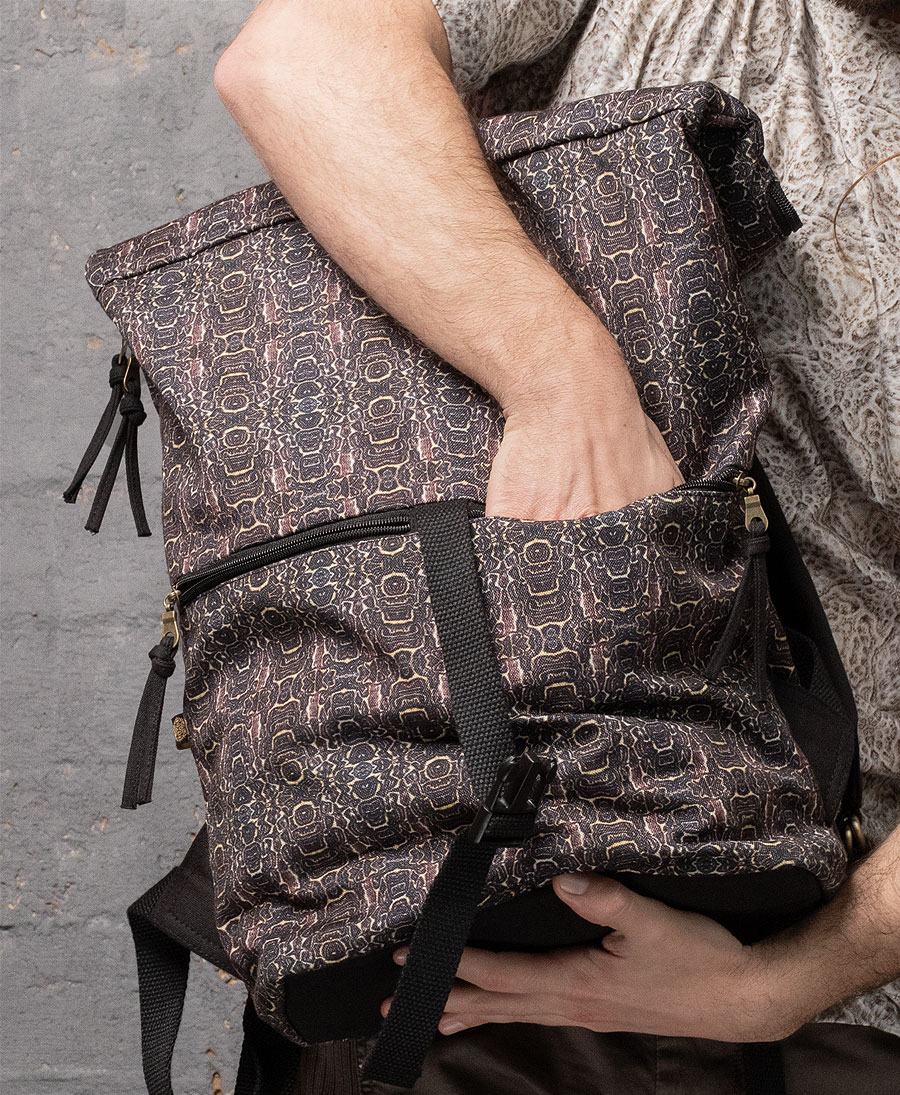 shipibo roll top backpack 