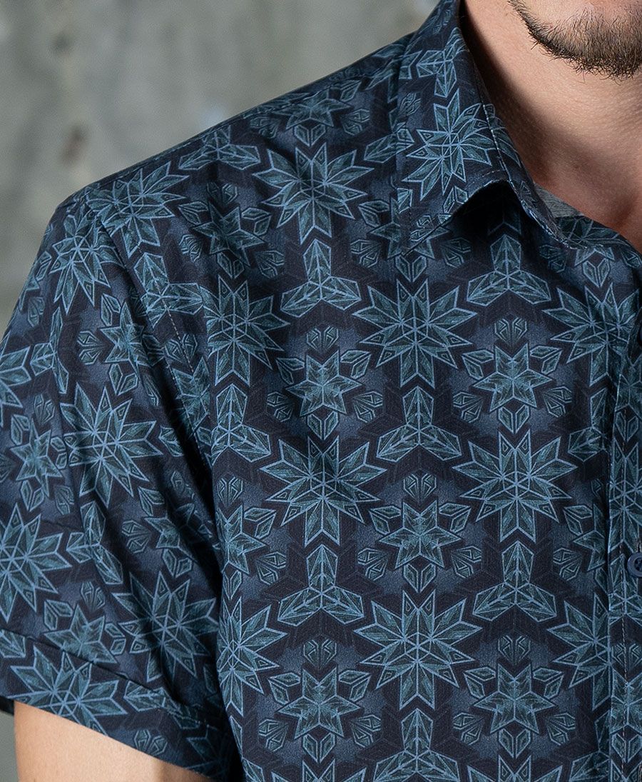 psychedelic button up shirt for men psy trance goa