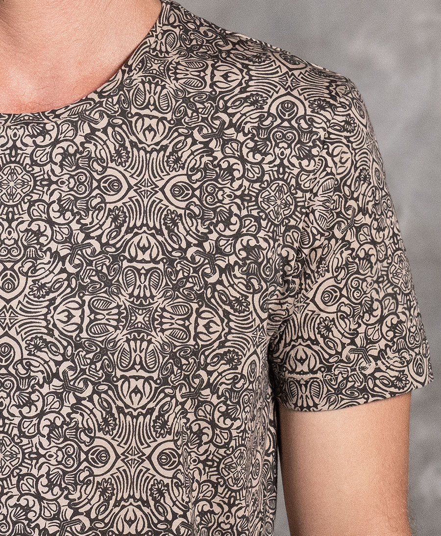 Psychedelic fractal shirt for man full printed