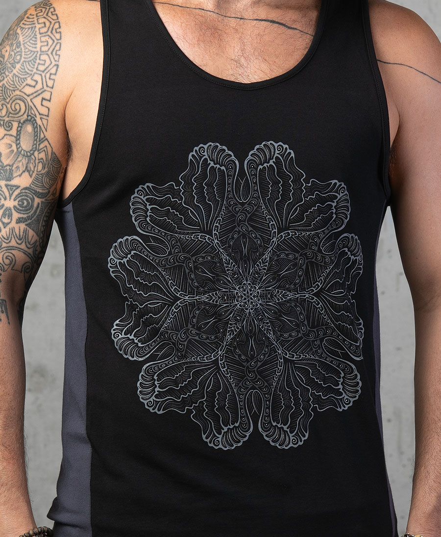 psychedelic mandala tank top for men