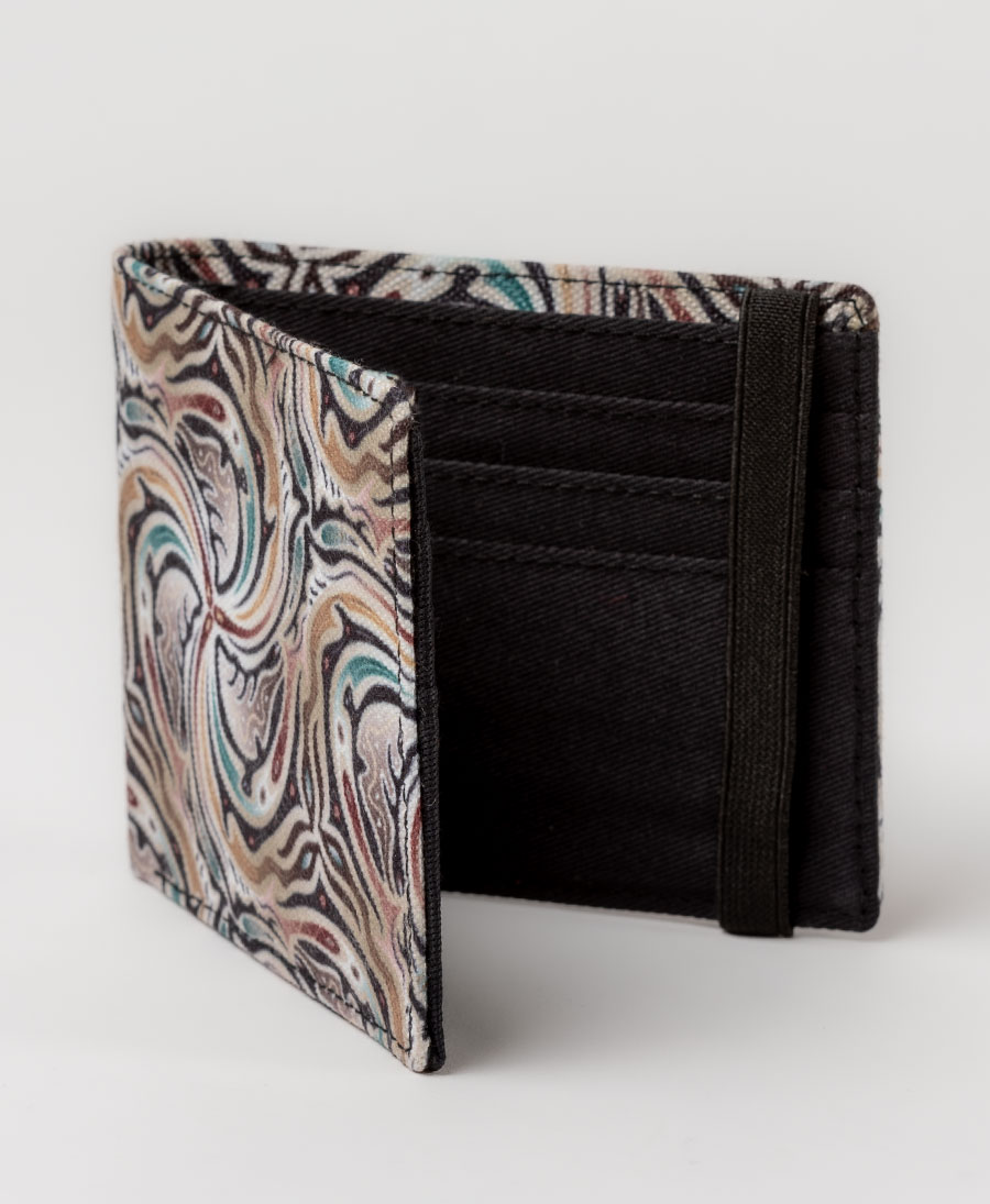 mens slim wallet bifold canvas