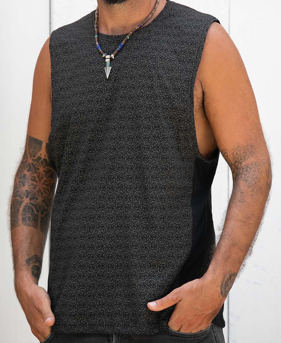 Rudraksha Full Print Men Tank Top Alternative Streetwear