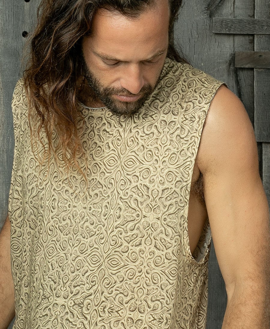 Sand print tank top singlet