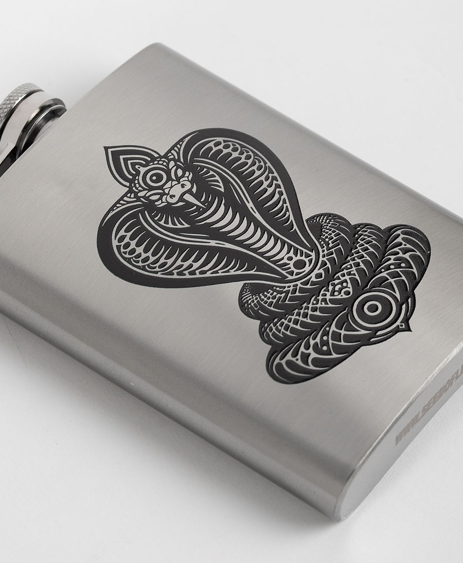 Serpent hip flask 