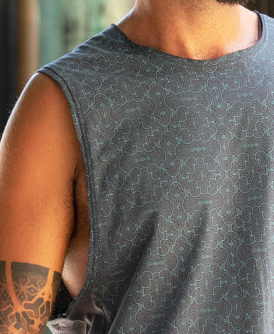 Men Tank Top Shipibo All Over Print Sacred Geometry