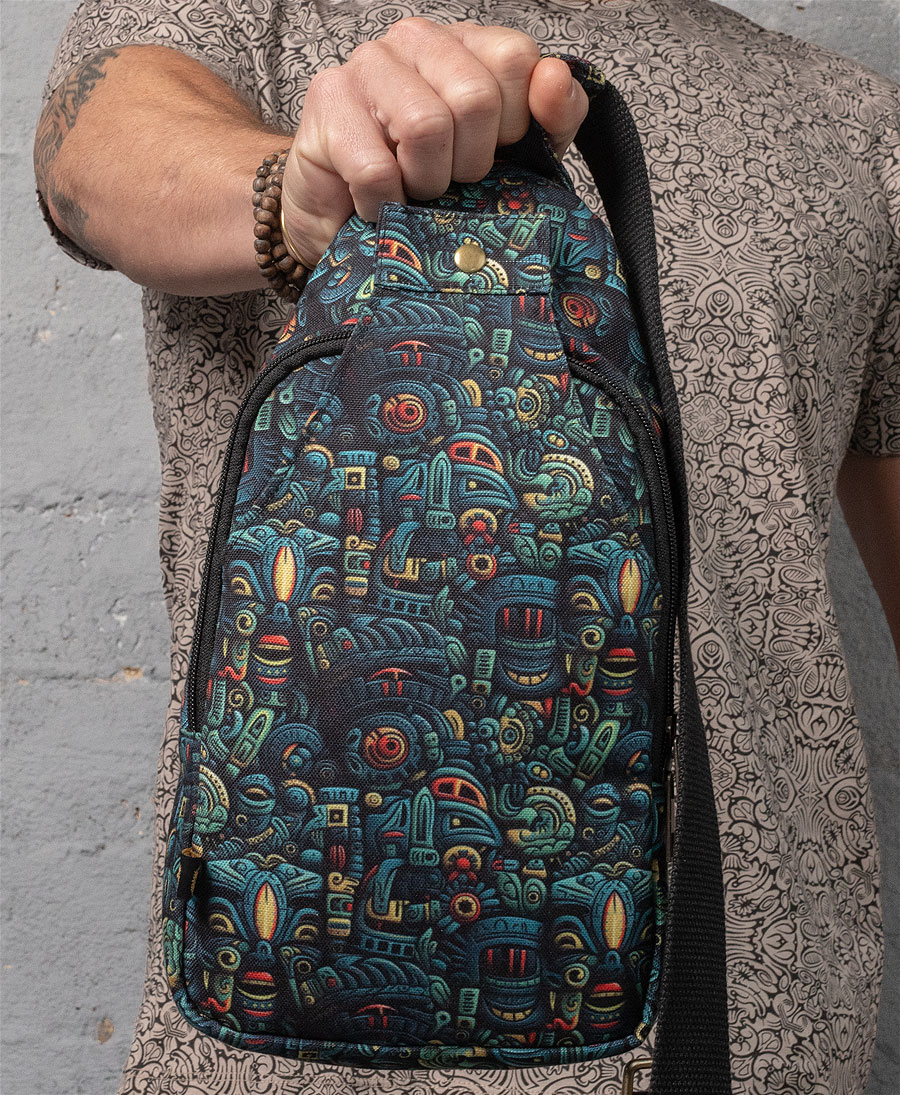 aztec print sling bag 