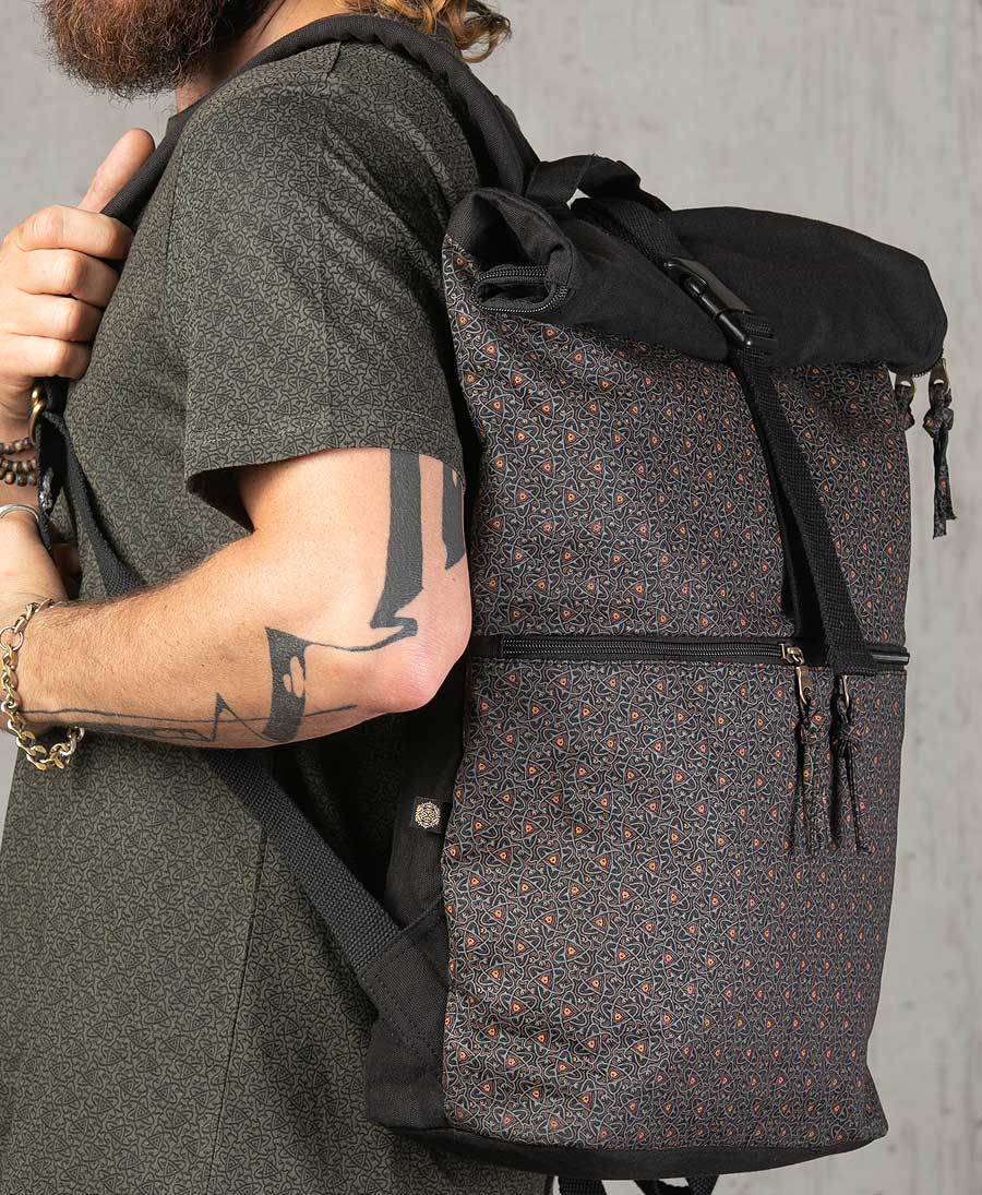 roll top canvas bag