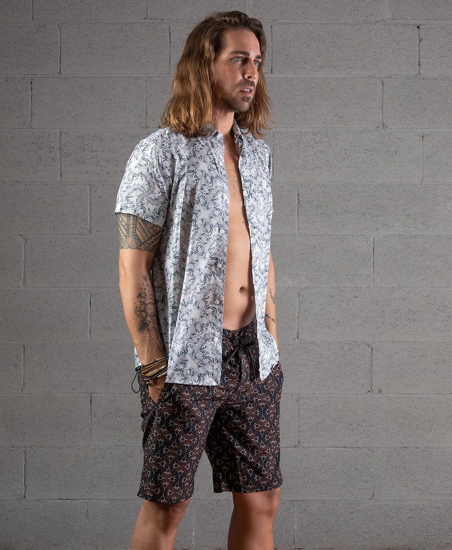 tribal print men board shorts swimwear